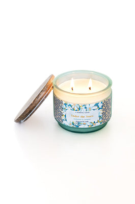 4 Dia x 3.25H Inch / Blue / Jar Candle Under th Stars Soy Wax Jar Candle - Under the Stars Soy Wax Jar Candle - The Wishing Chair  - Under the Stars Soy Wax Jar Candle - The Wishing Chair
