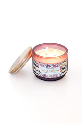 4 Dia x 3.25H Inch / Violet / Jar Candle We're All Wildflowers Soy Wax Jar Candle - We're All Wildflowers Soy Wax Jar Candle 340 Grm - The Wishing Chair