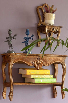Alice Mini Table Handcrafted Wooden Wall Shelf - The Wishing Chair