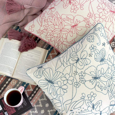 Kelly Embroidered Cushion Cover - The Wishing Chair