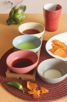 Moonmist Matt Glaze Ceramic Dip Bowls - Set of 4 - The Wishing Chair