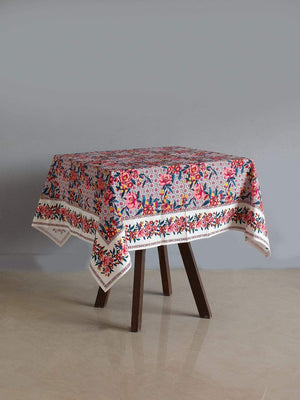 Poppy Petals Table Cover -  4 Seater - Square - The Wishing Chair