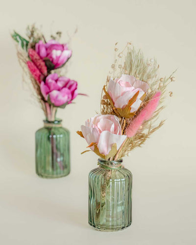Aurora - Dried Flowers Bouqet in Glass Vase