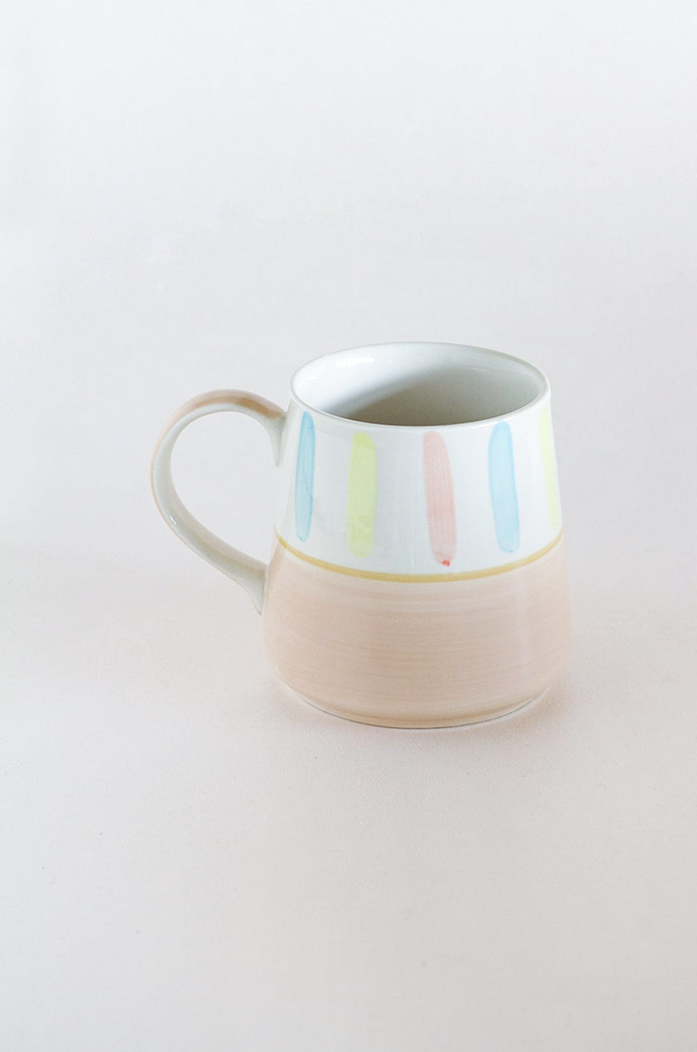 Beige - Coral Splash Handpainted Ceramic Mug