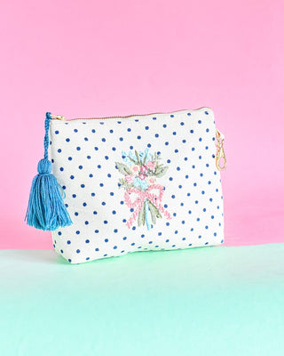 Belle Fleur Embroidered Pouch