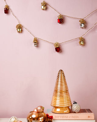 Christmas Tree Stars Glass Ornaments Beaded Garland - Tree Stars Glass Ornaments Beaded Garland - The Wishing Chair