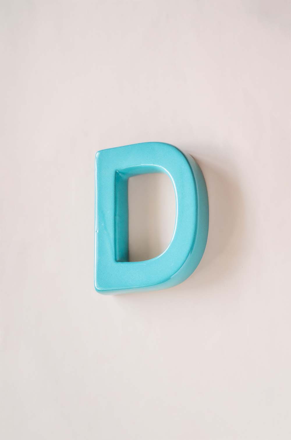 D Mottled Mono Wall Hanging Teal A to Z