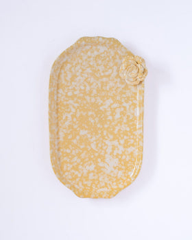 Golden Harvest Handpainted Ceramic Oval Platter