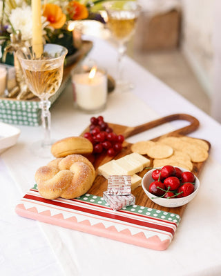 kitchen accessories Pattern Harmony Handpainted Wood Cheese Board