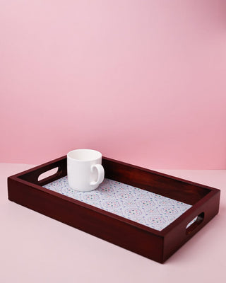 kitchen accessories Tile Garden Wooden Tray - 10X16 Inches - Tile Garden Wooden Tray - 10X16 Inches - The Wishing Chair  - Tile Garden Wooden Tray - 10X16 Inches - The Wishing Chair