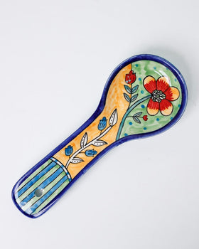 Perch Handpainted Ceramic Spoon Rest