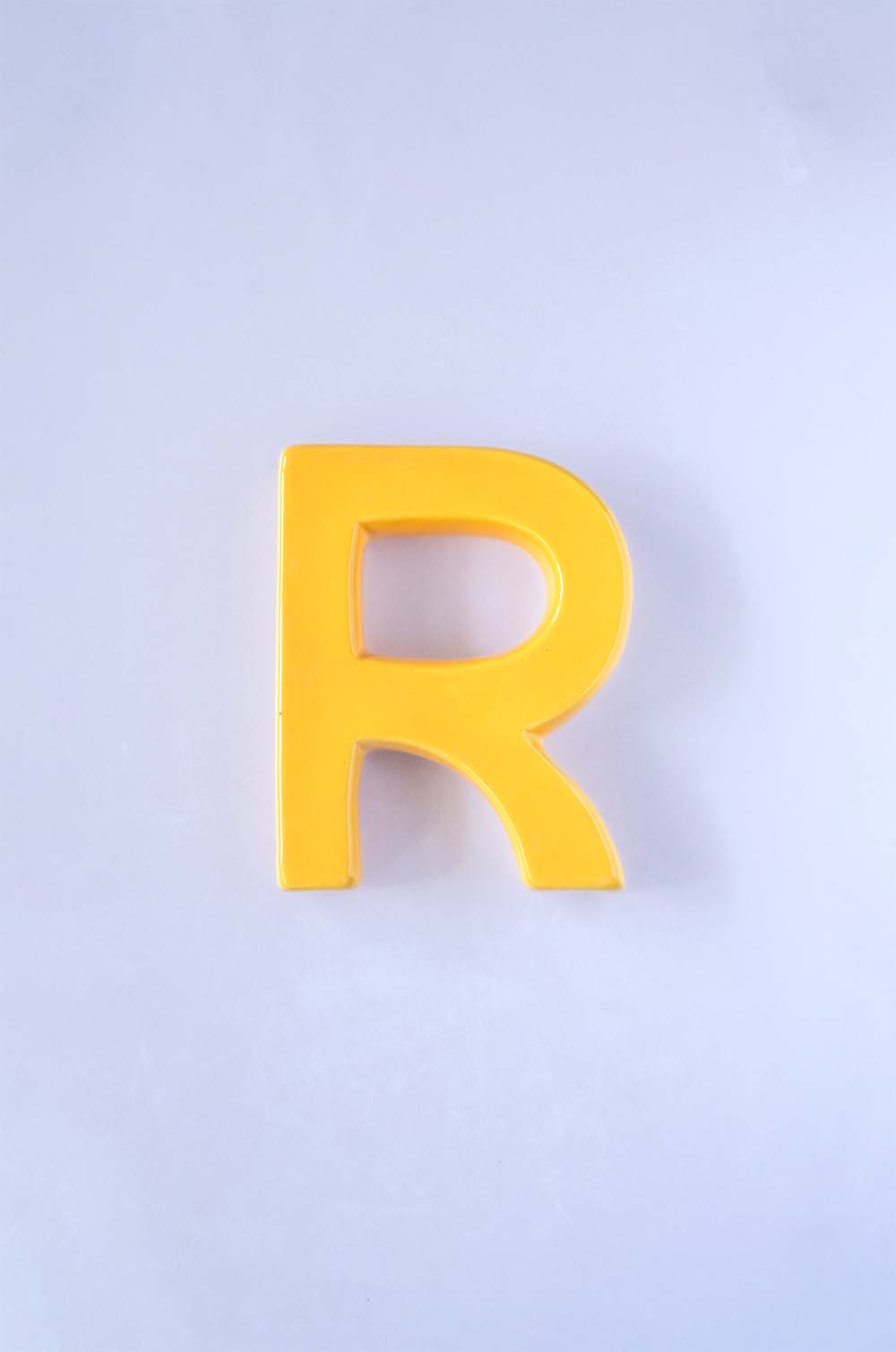 R Mottled Mono Wall Hanging - Mustard A To Z