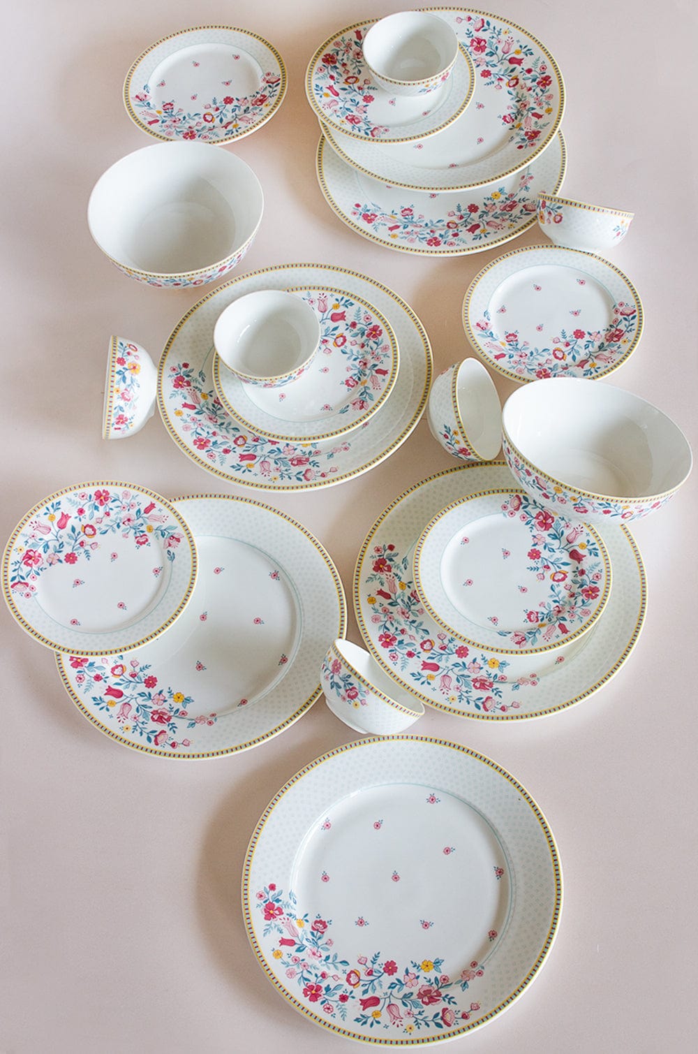Buy Raindrops And Roses Dinner Set Online | Wishing Chair