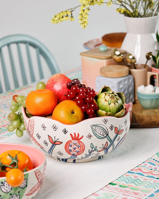 serveware Dance in a Flowerbed Ceramic Bowl-Extra Large