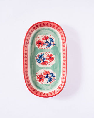 serveware Poppies & Play Hand-painted Oval Platters.
