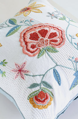Soft furnishings Peony Embroidered Cushion Cover