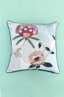 Soft furnishings Pink Petals Embroidered Cushion Cover