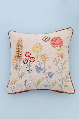Soft furnishings Ranunculus Embroidered Cushion Cover