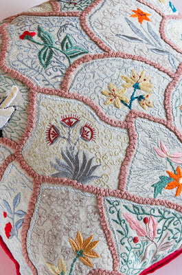 Soft furnishings Roses Are Red Embroidered Cushion Cover