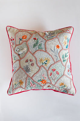 Soft furnishings Roses Are Red Embroidered Cushion Cover