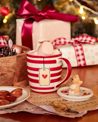 Tea cups & coffee mugs Tea Time Bunny Handpainted Mug With Lid - Tea Time Bunny Handpainted Mug With Lid - The Wishing Chair  - Tea Time Bunny Handpainted Mug With Lid - The Wishing Chair