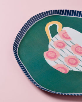 Teacups Metal Wall Plate - Teacups Metal Wall Plate - The Wishing Chair