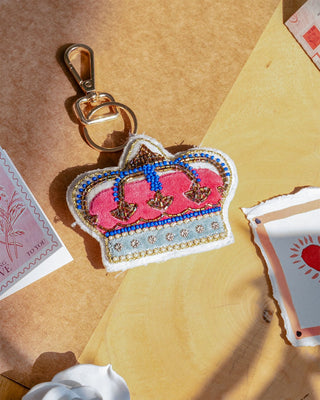 The Crown Hand Embroidered Keychain - The Crown Hand Embroidered Keychain - The Wishing Chair