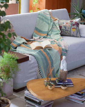 Throw Quill Woven Cotton Throw