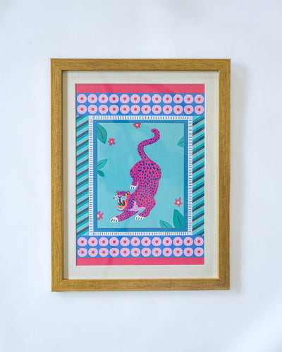 Tiger with Wooden Framing
