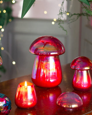 Toadstool Soy Wax Glass Candle with Lid - Toadstool Soy Wax Glass Candle with Lid - The Wishing Chair