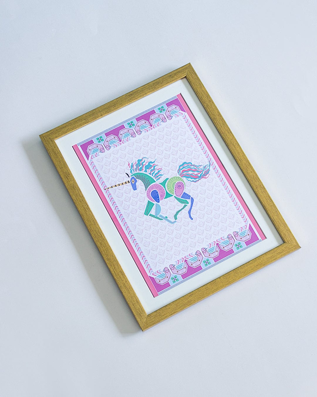 Unicorn with Wooden Framing