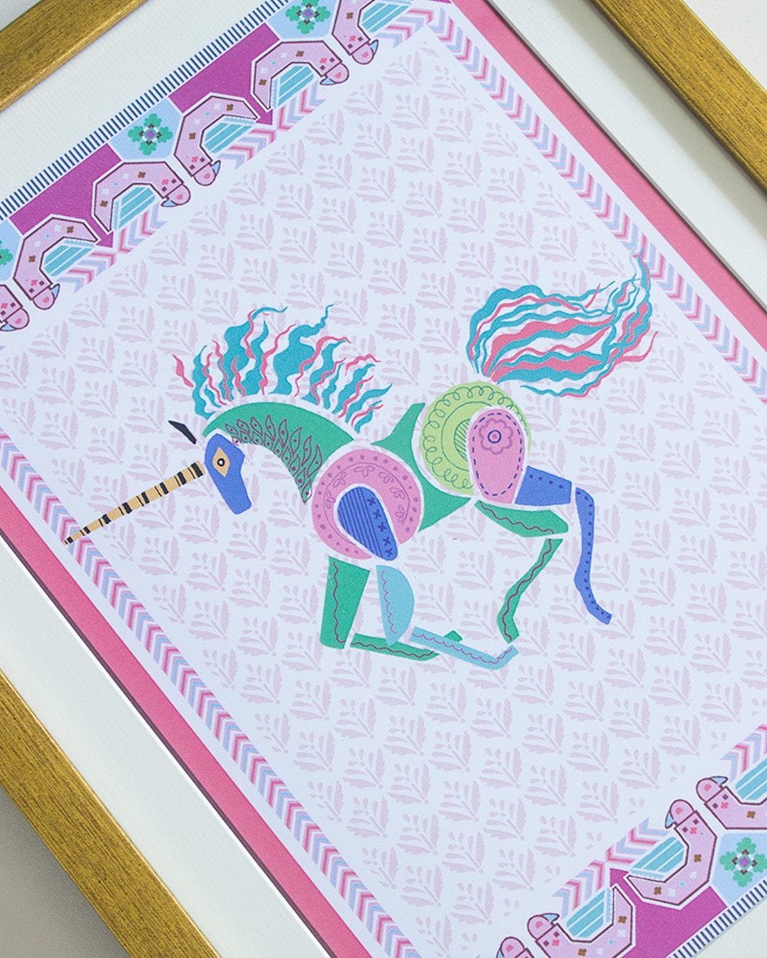 Unicorn with Wooden Framing
