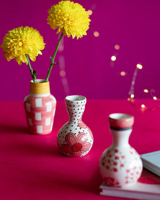 Yaara Handpainted Mini Vases - Set of 3 - Yaara Handpainted Mini Vases - Set of 3 - The Wishing Chair