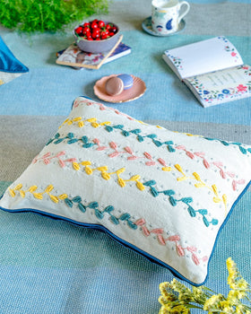 Zelda Embroidered Cushion Cover - 14 Inch X 20 Inch - Zelda Embroidered Cushion Cover - 14 Inch X 20 Inch - The Wishing Chair  - Zelda Embroidered Cushion Cover - 14 Inch X 20 Inch - The Wishing Chair