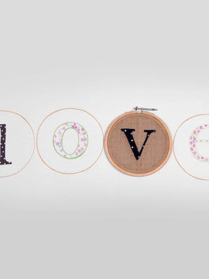 Alphabet Embroidery Hoop Wall Hanging - Alphabet Embroidery Hoop Wall Hanging - The Wishing Chair  - Alphabet Embroidery Hoop Wall Hanging - The Wishing Chair