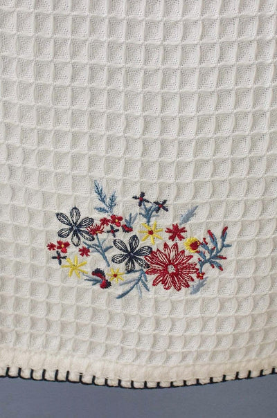 Floral Waffle Hand Towel