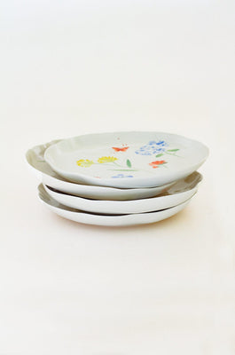 Plates Wildflower Meadow Handpainted Ceramic Plates - Set of 4 - Wildflower Meadow Handpainted Ceramic Plates - Set of 4 - The Wishing Chair