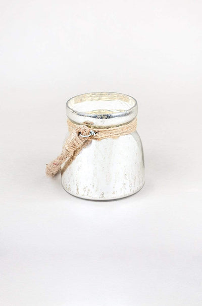 Sparkle Dust Glass Votives with Jute Rope - Set of 3