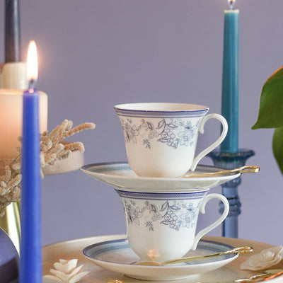 The Color Of Water Teacup & Saucer- Set Of 6 - The Color Of Water Teacup & Saucer- Set Of 6 - The Wishing Chair