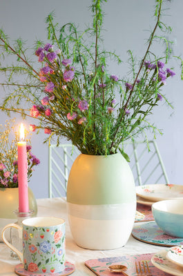 The Oblong Vase- Mint Green - The Oblong Vase- Mint Green - The Wishing Chair