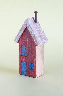 Tiny Homes Wooden Paperweight - Red - Tiny Homes Wooden Paperweight - Red - The Wishing Chair