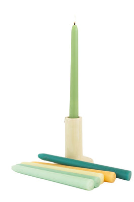 Verde Ombre Tapered Candles - set of 6 - Verde Ombre Tapered Candles - set of 6 - The Wishing Chair