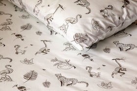 Zookeeper Jungle Stories Sheet and Shams Set - Flat Sheet Single - Zookeeper Jungle Stories Sheet and Shams Set - Flat Sheet Single - The Wishing Chair