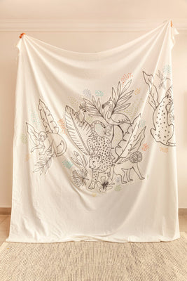 Zookeeper My Colouring Bed Cover-double - Zookeeper My Colouring Bed Cover-double - The Wishing Chair