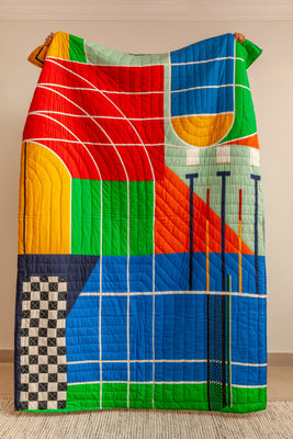 Zookeeper Ravi, The Race Car Driver Quilt - Zookeeper Ravi, The Race Car Driver Quilt - The Wishing Chair