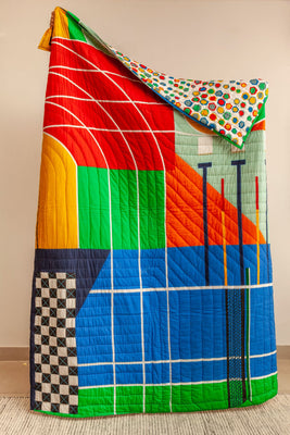 Zookeeper Ravi, The Race Car Driver Quilt - Zookeeper Ravi, The Race Car Driver Quilt - The Wishing Chair