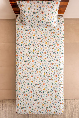 Zookeeper Ribbons and Flowers Sheet and Shams Set-FITTED SHEET - Zookeeper Ribbons and Flowers Sheet and Shams Set-FITTED SHEET - The Wishing Chair
