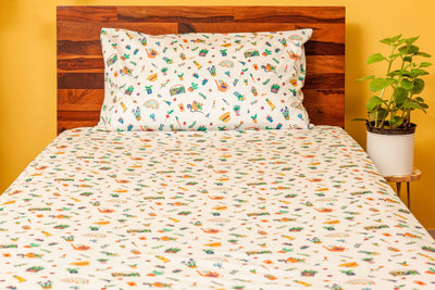 Zookeeper Ribbons and Flowers Sheet and Shams Set-FITTED SHEET - Zookeeper Ribbons and Flowers Sheet and Shams Set-FITTED SHEET - The Wishing Chair