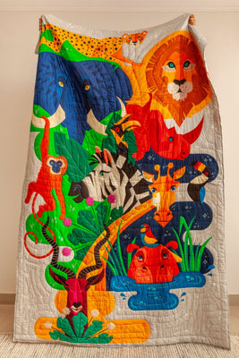 Zookeeper Tall Tales and Long Snouts Quilt - Zookeeper Tall Tales and Long Snouts Quilt - The Wishing Chair