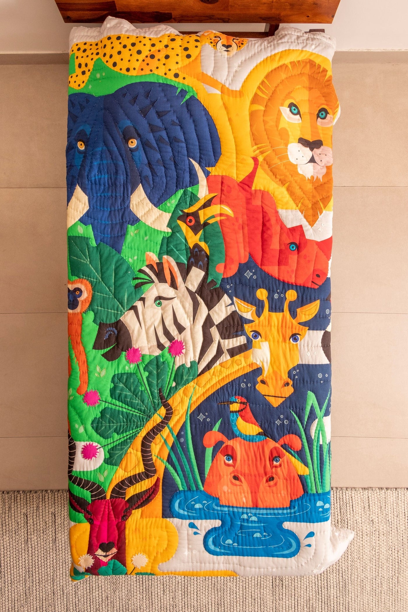 Zookeeper Tall Tales and Long Snouts Quilt